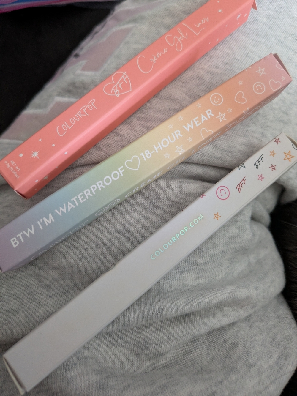 ColourPop Crème Gel Liners - Coral, Pastel Gradient, White Packaging